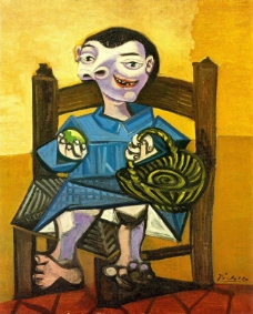 1939 Gar鍣妌 au panier西班牙画家巴勃罗毕加索抽象油画人物人体油画装饰画