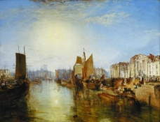 Joseph Mallord William Turner - The Harbor of Dieppe, 1826大师画家古典画古典建筑古典景物装饰画油画