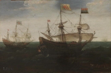 Anthonisz., Aert (Attributed to) - Combate naval, First quarter of 17 Century大师画家古典画古典建筑古典景物装饰画油画