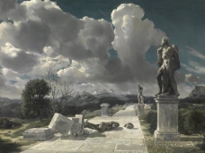 Carel Willink - Landscape with Fallen Sculpture大师画家古典画古典建筑古典景物装饰画油画