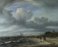 Jacob van Ruisdael - The Shore at Egmond-aan-Zee大师画家古典画古典建筑古典景物装饰画油画