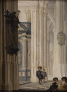 Dirck van Delen - Interior of a church大师画家古典画古典建筑古典景物装饰画油画