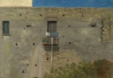 Thomas Jones - A Wall in Naples大师画家古典画古典建筑古典景物装饰画油画