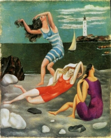 人物画1918Lesbaigneuses西班牙画家巴勃罗毕加索抽象油画人物人体油画装饰画