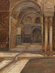 Emile Vloors - Alhambra in Granada大师画家古典画古典建筑古典景物装饰画油画