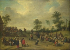After David Teniers the Younger - A Country Festival near Antwerp大师画家古典画古典建筑古典景物装饰画油画