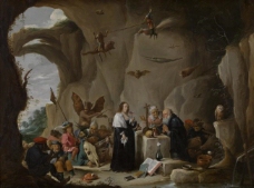 David Teniers II - The Temptation of Antony Abbot of Egypt大师画家古典画古典建筑古典景物装饰画油画