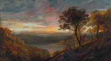 Jasper Francis Cropsey - Greenwood Lake, 1870大师画家古典画古典建筑古典景物装饰画油画
