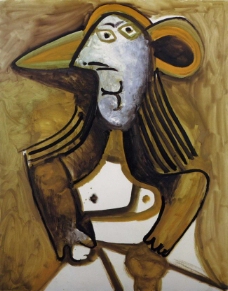 1971Femmeauchapeau西班牙画家巴勃罗毕加索抽象油画人物人体油画装饰画