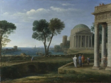 Claude - Landscape with Aeneas at Delos欧美欧式高清大师风景油画装饰印象风景油画作品