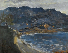 Constantin Korovin - Early Evening, Crimea, 1915.jpeg大师画家风景画静物油画建筑油画装饰画