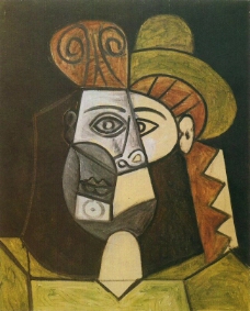 1947 T鍧眅 de femme西班牙画家巴勃罗毕加索抽象油画人物人体油画装饰画