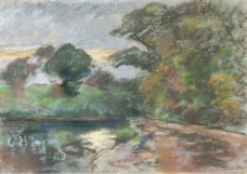 Camille Pissarro - The Pond of Montfoucault, 1874-75大师画家风景画静物油画建筑油画装饰画