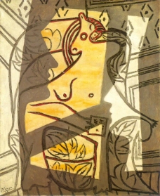 1927Femmedansunfauteuil2西班牙画家巴勃罗毕加索抽象油画人物人体油画装饰画