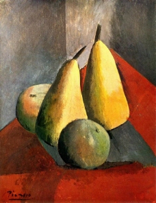 1908 Poires et pommes西班牙画家巴勃罗毕加索抽象油画人物人体油画装饰画