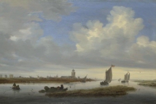 Salomon van Ruysdael - A View of Deventer seen from the North-West大师画家古典画古典建筑古典景物装饰画油画