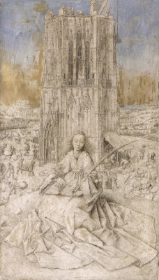 Jan Van Eyck - Saint Barbara D大师画家古典画古典建筑古典景物装饰画油画