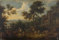 Boudewijns, Adriaen Fransz - Descanso en el camino, Second half of 17 Century - Principio del 18 大师画