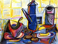 1943 Cafeti濡慹 1西班牙画家巴勃罗毕加索抽象油画人物人体油画装饰画