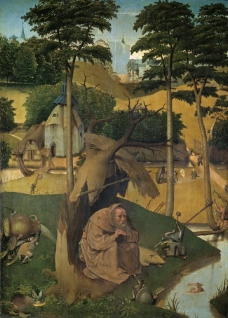 Bosch, Hieronymus - The Temptation of Saint Anthony, After 1490大师画家古典画古典建筑古典景物装饰画油画
