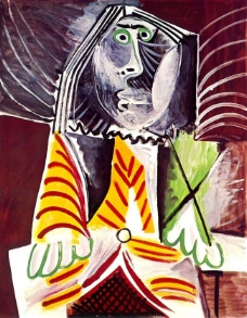 1969Hommeassis3西班牙画家巴勃罗毕加索抽象油画人物人体油画装饰画