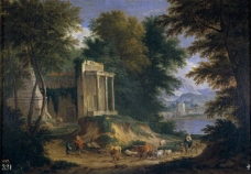 Boudewijns, Adriaen Fransz - Paisaje con ruinas, Second half of 17 Century - Principio del 18 Cen大师画