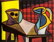 1945 Cr鍍磂 et pichet西班牙画家巴勃罗毕加索抽象油画人物人体油画装饰画