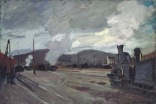 The Railway Station at Argenteuil, 1872大师画家古典画古典建筑古典景物装饰画油画