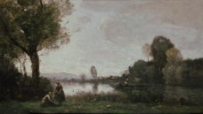 Jean-Baptiste Camille Corot - La Seine a Chatou大师画家古典画古典建筑古典景物装饰画油画