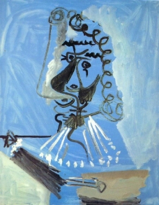 1967 Le peintre 2西班牙画家巴勃罗毕加索抽象油画人物人体油画装饰画