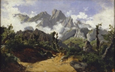 Haes, Carlos de - Fog (Picos de Europa), Ca. 1875大师画家古典画古典建筑古典景物装饰画油画