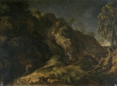 Dughet, Gaspard - El huracan, Ca. 1667大师画家古典画古典建筑古典景物装饰画油画