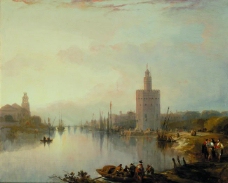 Roberts, David - La Torre del Oro, 1833大师画家古典画古典建筑古典景物装饰画油画