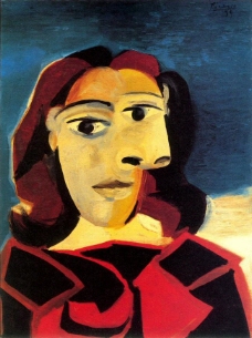 1939 Portrait de Dora Maar 6西班牙画家巴勃罗毕加索抽象油画人物人体油画装饰画