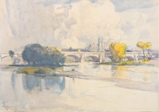 Arthur Streeton - Tours, 1912澳大利亚画家Arthur Streeton印象派风景油画装饰画