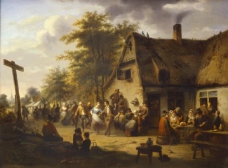 Charles Venneman - Flemish Fair大师画家古典画古典建筑古典景物装饰画油画