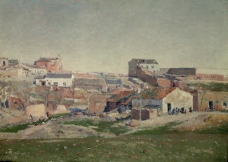 Beruete y Moret, Aureliano de - Barrio de Bellas Vistas, 1906大师画家古典画古典建筑古典景物装饰画油画
