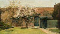 Charles Conder - Blossoming, Chantemesle, 1893大师画家风景画静物油画建筑油画装饰画