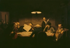 Johann Peter Hasenclever - The Reading Room大师画家古典画古典建筑古典景物装饰画油画