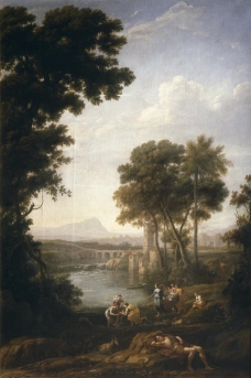 Lorraine, Claude - Moses saved from the waters of the Nile, 1639-40大师画家古典画古典建筑古典景物装饰画油画