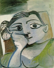 1962 Buste de femme (Jacqueline)西班牙画家巴勃罗毕加索抽象油画人物人体油画装饰画