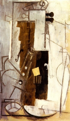 1913Violonetclarinette西班牙画家巴勃罗毕加索抽象油画人物人体油画装饰画
