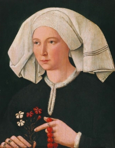 Anonymous German Artist active in Swabia - Portrait of a Woman, 1480荷兰画家Anonymous西方高清宗教人物神话人物古典人物样式主