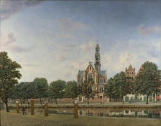 Jan van der Heyden - View of the Westerkerk, Amsterdam大师画家古典画古典建筑古典景物装饰画油画