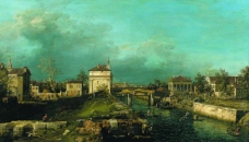 Canaletto - La piazza San Marco in Venice, 1723-24大师画家古典画古典建筑古典景物装饰画油画
