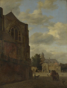 Jan van der Heyden - An Imaginary View of Nijenrode Castle大师画家古典画古典建筑古典景物装饰画油画