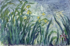 德国Irisjaunesetmauves19241925法国画家克劳德.莫奈oscarclaudeMonet风景油画装饰画
