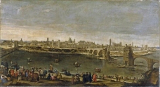 Martinez del Mazo, Juan Bautista - View of the City of Saragossa, 1647大师画家古典画古典建筑古典景物装饰画油画