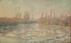 实物风景FloatingIce1880风景建筑田园植物水景田园印象画派写实主义油画装饰画