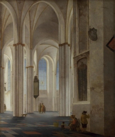 Pieter Saenredam - The Interior of the Buurkerk at Utrecht大师画家古典画古典建筑古典景物装饰画油画